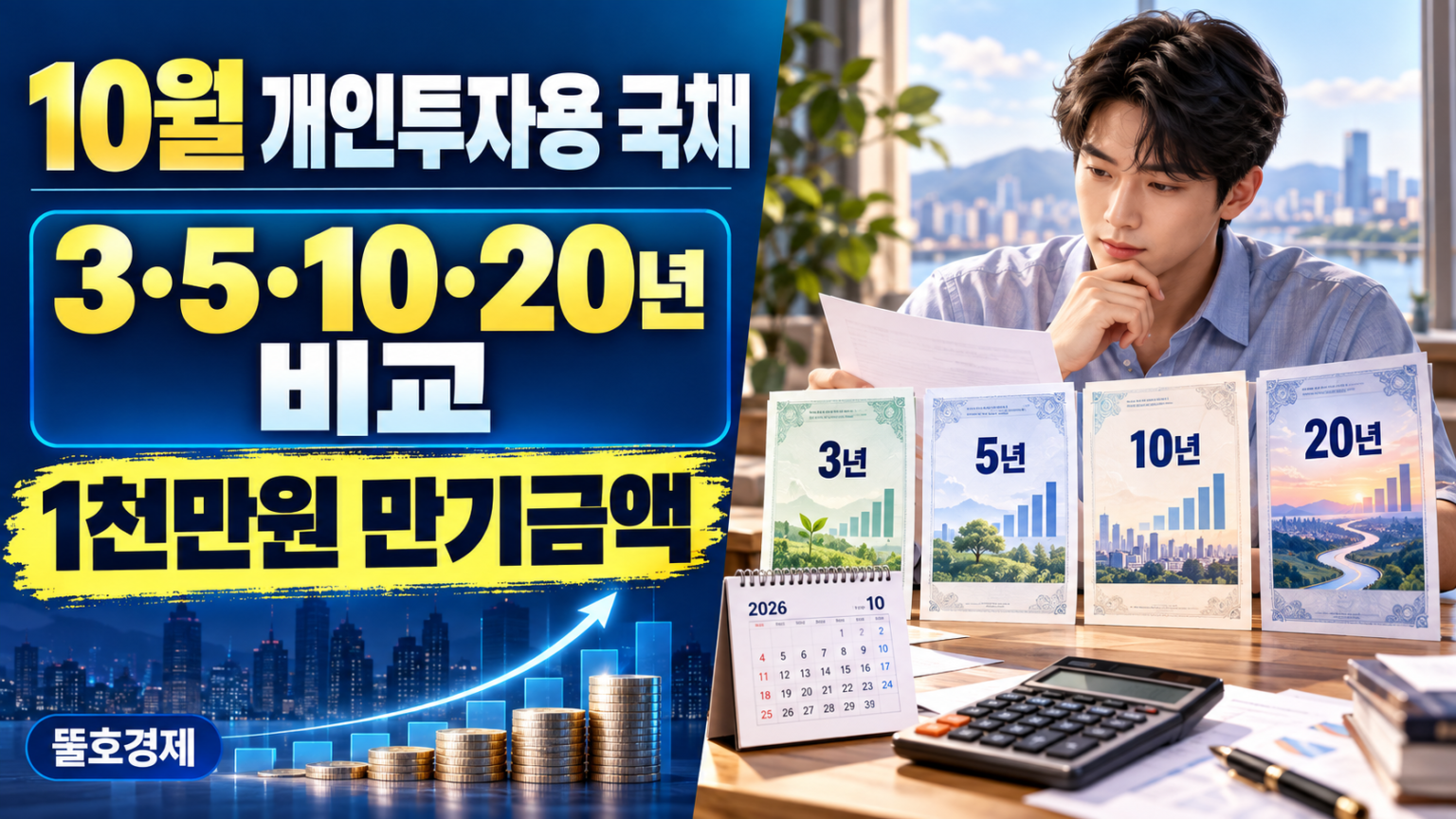2026년 10월 개인투자용 국채 금리: 3·5·10·20년 수익률 비교